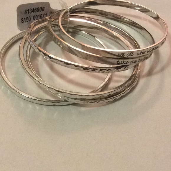Free People Silver Scripted Bangles🌷 - Picture 4 of 4